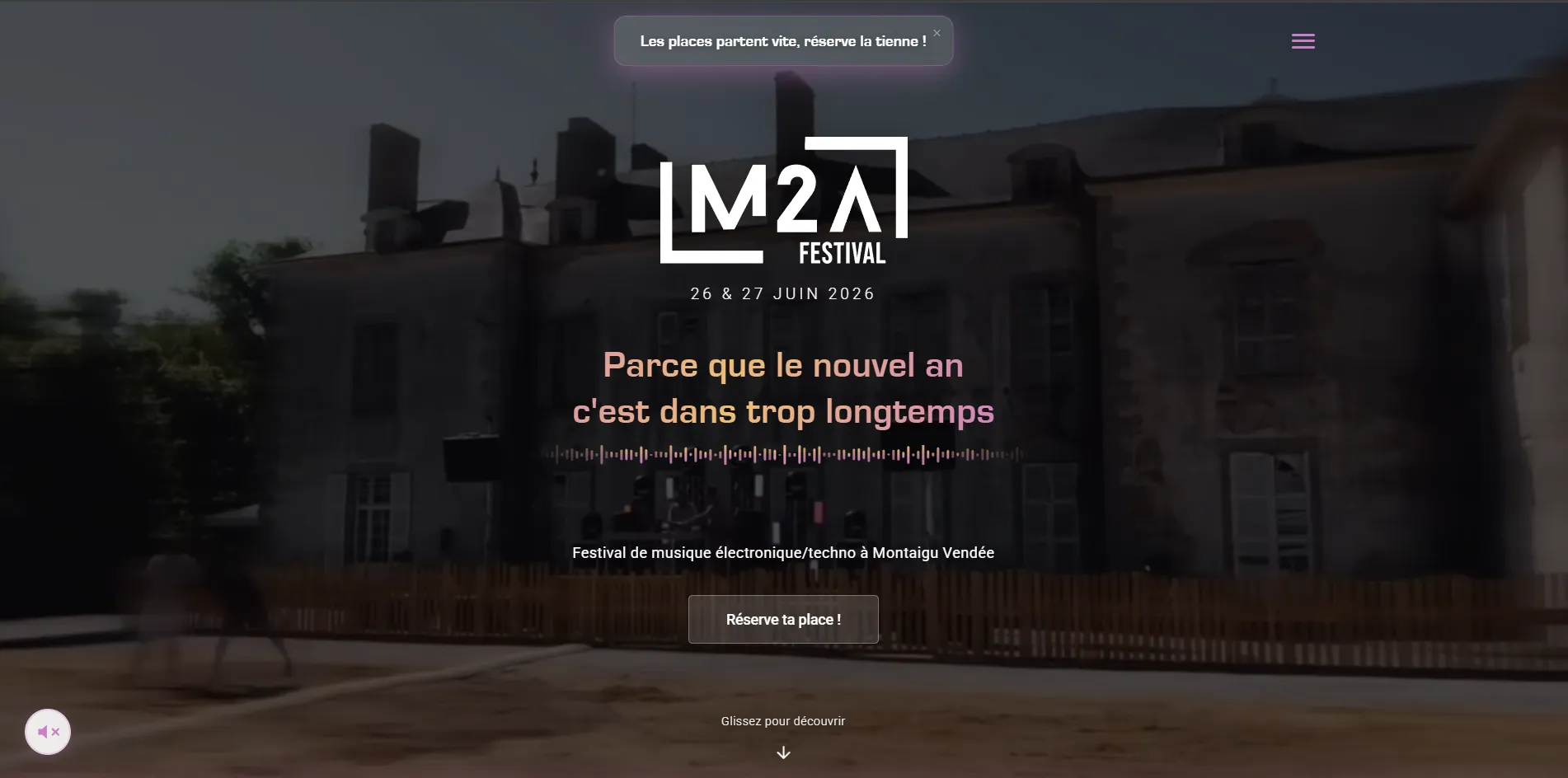 Aperçu du site M2A Festival